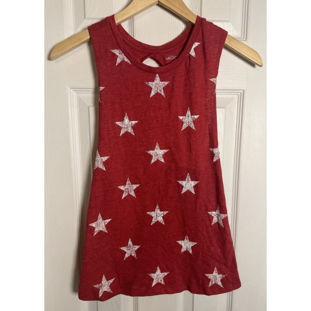 BCG Women’s Workout Tank, Red With White Stars, Small